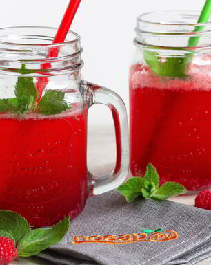 Коктейль с шампанским и малиной