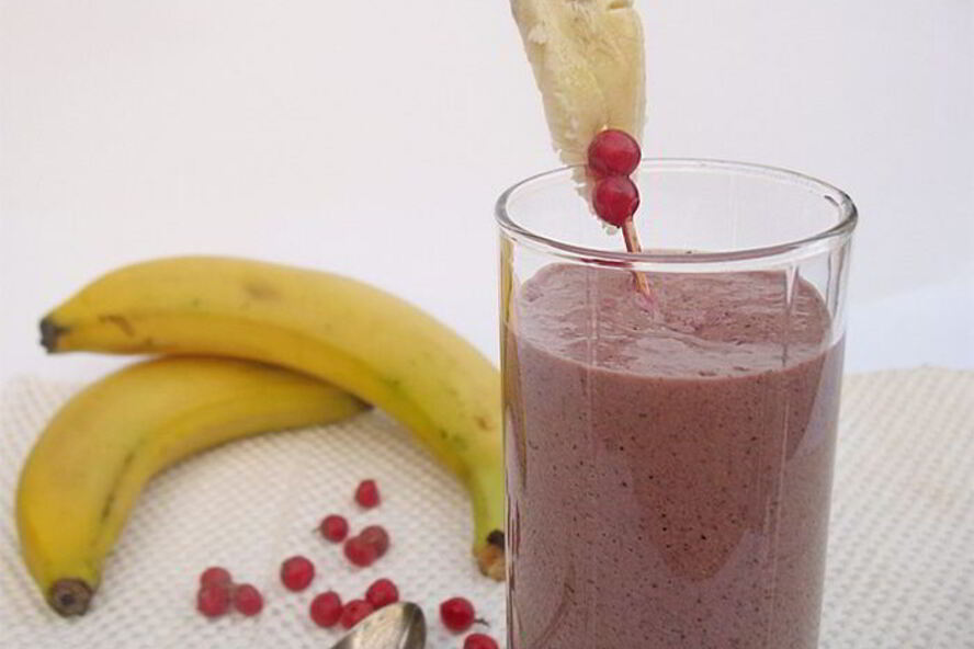 Рецепт бананова-клюквенного смузи