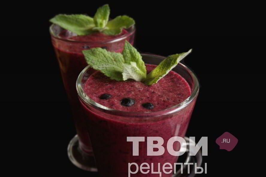 Рецепт чернично-бананового смузи