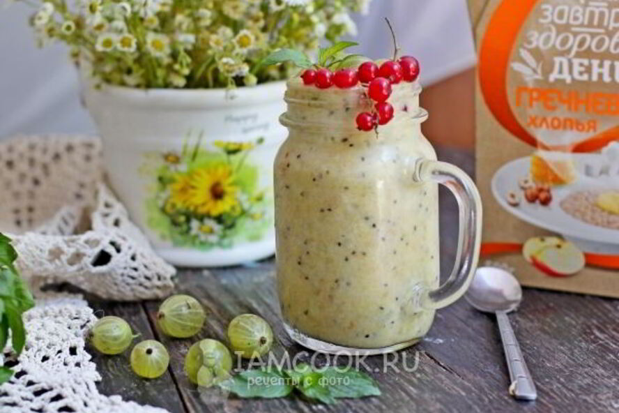 Рецепт фруктового смузи с гречневыми хлопьями