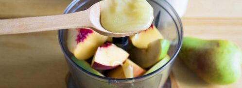 смузи из груш и персиков. Шаг 2