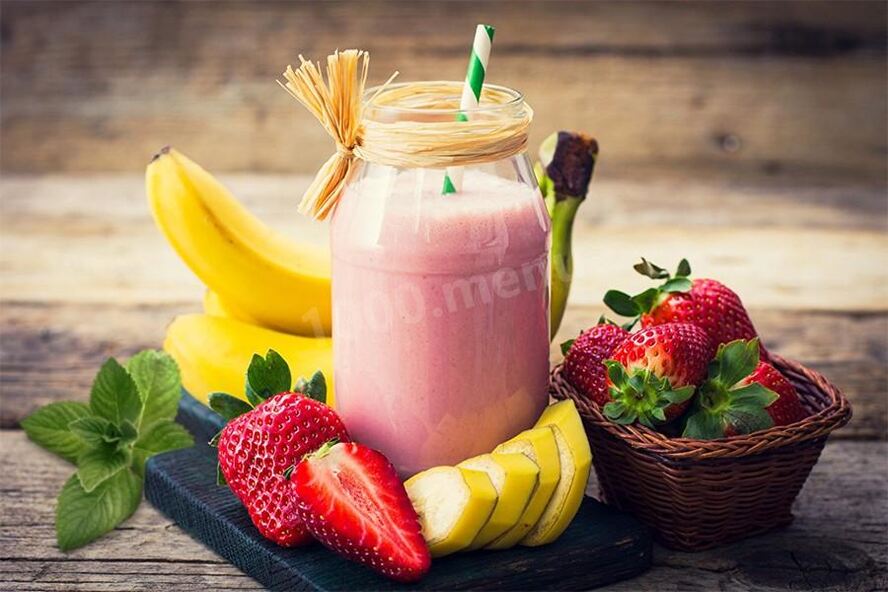 Рецепт смузей клубника банан