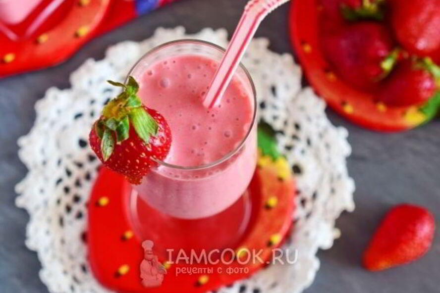 Рецепт смузей с замороженной клубникой