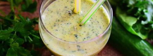 зеленый коктейль на греческом йогурте. Шаг 16