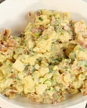 Картофельный салат с беконом