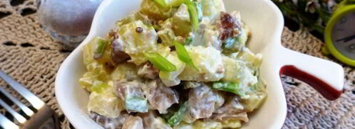 картофельный салат с копченой рыбой. Шаг 7