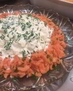 Картофельный салат с красной рыбой по-итальянски