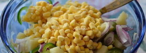 картофельный салат с кукурузой и халапеньо. Шаг 3