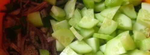 картофельный салат с нутом и беконом. Шаг 2