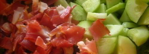 картофельный салат с нутом и беконом. Шаг 3