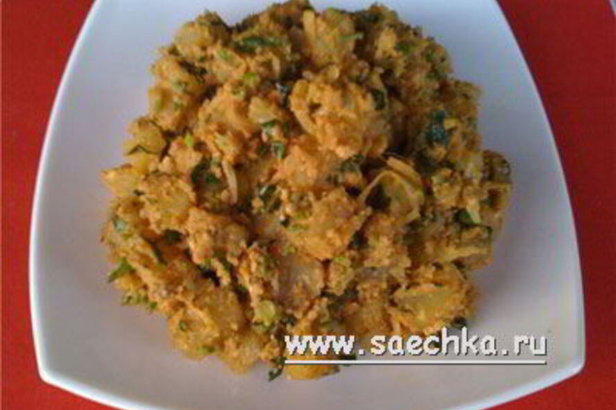 Рецепт картофельного салата с орехами