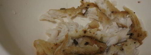 картофельный салат с жареной тилапией. Шаг 3