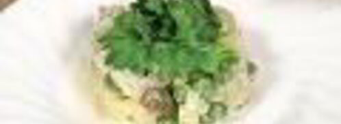 картофельный салат зайчик. Шаг 2