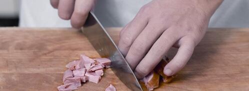 салат из картофеля и копченой курицы. Шаг 3