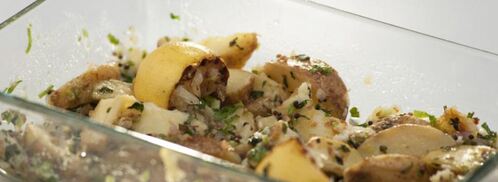 салат из картофеля с печеными лимонами. Шаг 6