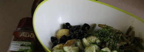 салат из молодого картофеля со стручковой фасолью. Шаг 4