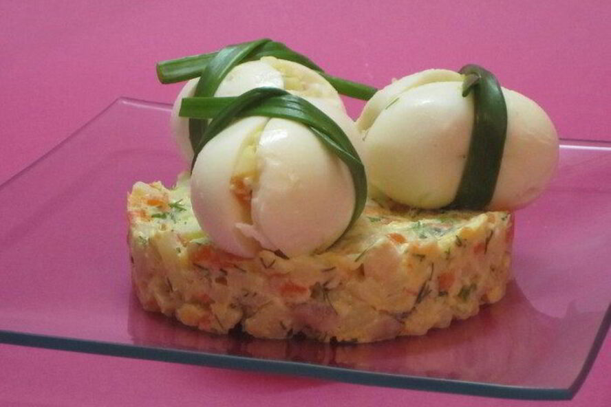 Рецепт салата картофельного с сельдью