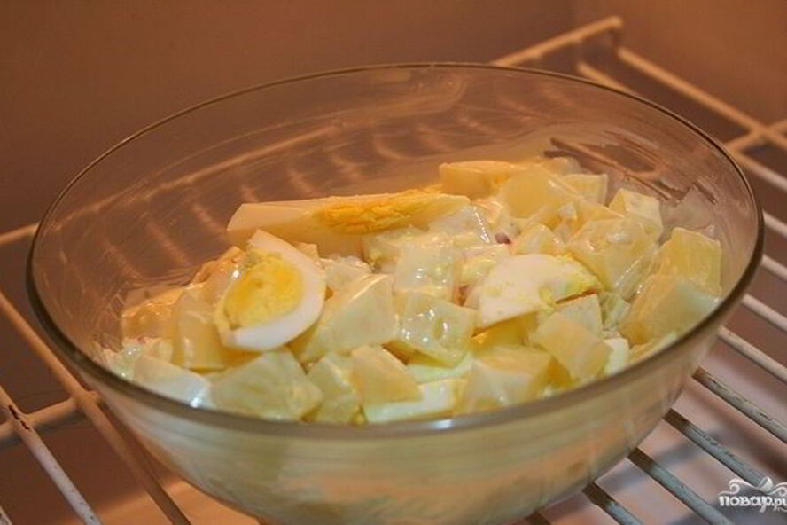 Рецепт салата картофельного с яйцом