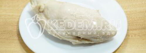 салат с картофелем фри новогодние мотивы. Шаг 3