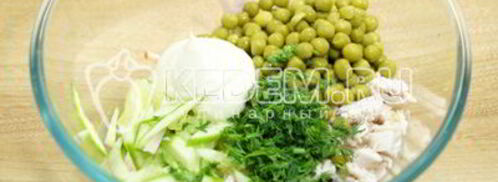 салат с картофелем фри новогодние мотивы. Шаг 6