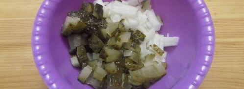 салат с картофелем и соленьями. Шаг 3