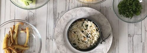 салат с жареной картошкой. Шаг 10