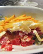 Салат с жареным картофелем