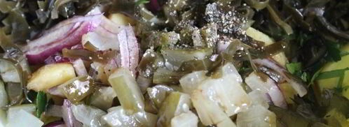 теплый картофельный салат с морской капустой. Шаг 3