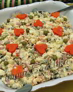 Оливье с колбасой