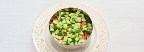 оливье с семгой. Шаг 7