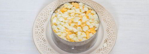 оливье с семгой. Шаг 10