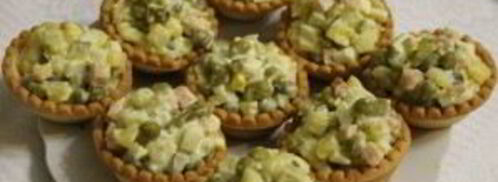 оливье в тарталетках. Шаг 3