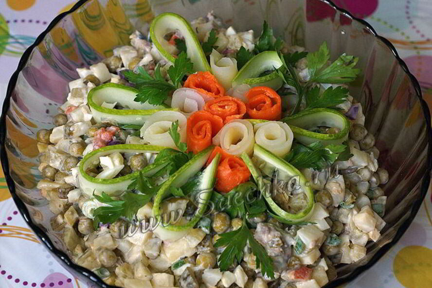 Рецепт рыбного оливье