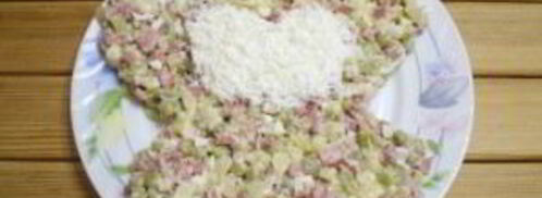 салат обезьянка оливье. Шаг 6