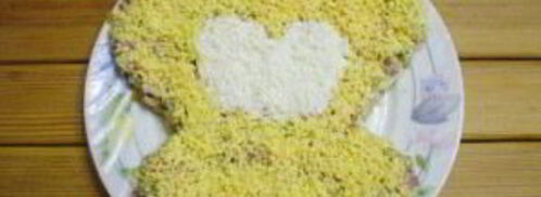 салат обезьянка оливье. Шаг 7