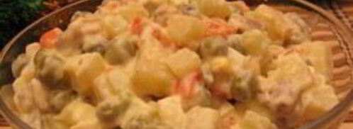 салат оливье с индейкой. Шаг 4