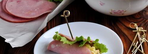 салат-закуска оливье в ветчине. Шаг 12