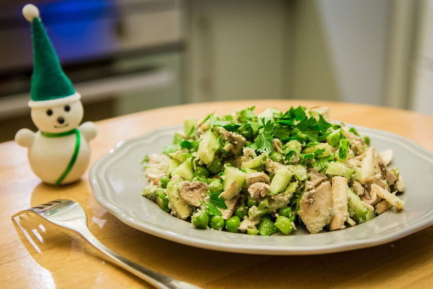 Рецепт сыроедного оливье