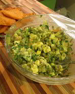 Вегетарианский оливье с жареным адыгейским сыром