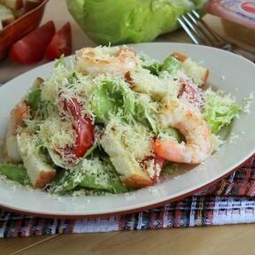 Салаты с креветками