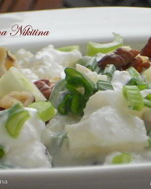 Салат из цветной капусты с творогом