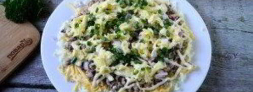 салат мимоза классический слоеный. Шаг 7