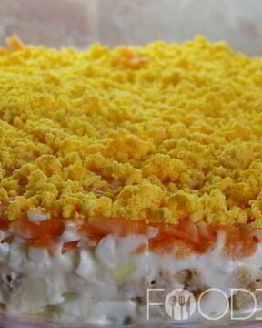 Салат Мимоза с рисом