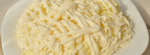 салат мимоза с сардиной. Шаг 10