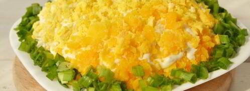 салат мимоза с сардиной. Шаг 12