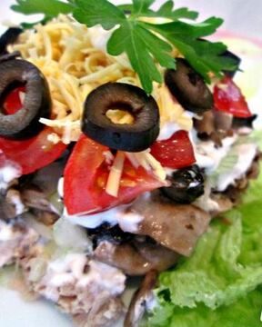 Салат Мясо по-французски