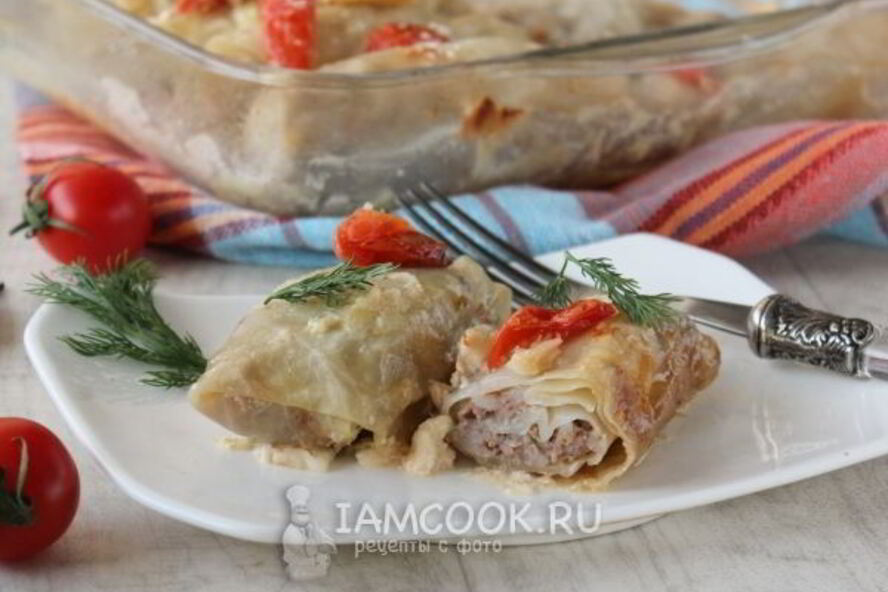 Рецепт голубцов под шубой в духовке