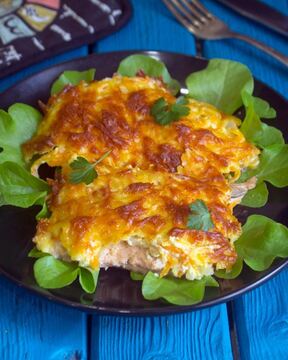 Горбуша под шубой в духовке