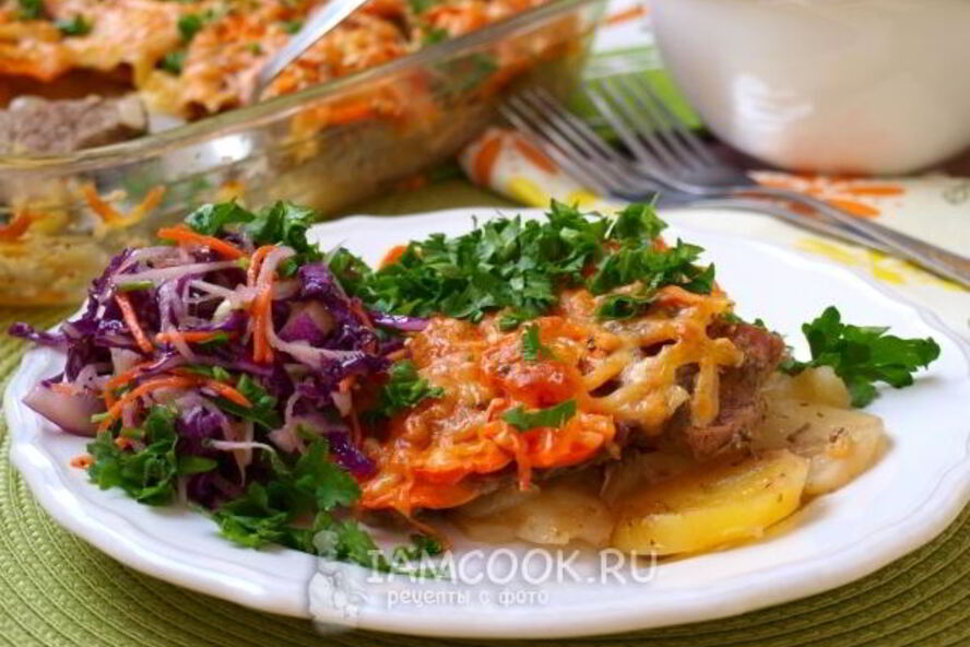 Рецепт картошки под шубой в духовке