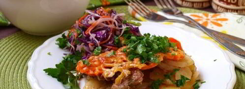 картошка под шубой в духовке. Шаг 11